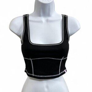Black and white crop top #croptop size small  B3